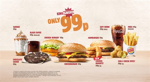 Only 99p each at Burger King
